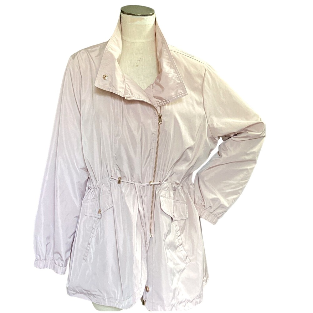 Lane Bryant Lightweight Rain/Wind Parka Jacket Sz 18/20 Rose-Beige #163D